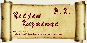 Miljen Kuzminac vizit kartica